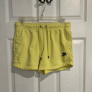 Nike Yellow Fleece Shorts